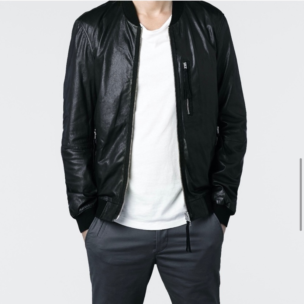 All Saint's Blenham Leather Bomber Jacket